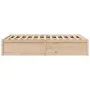 Solid pine wood bed frame 120x200 cm by , Beds and slatted bases - Ref: Foro24-3282378, Price: 185,01 €, Discount: %