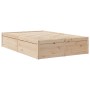 Solid pine wood bed frame 120x200 cm by , Beds and slatted bases - Ref: Foro24-3282378, Price: 194,14 €, Discount: %