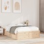 Solid pine wood bed frame 135x190 cm by , Beds and slatted bases - Ref: Foro24-3282384, Price: 173,39 €, Discount: %
