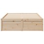 Solid pine wood bed frame 135x190 cm by , Beds and slatted bases - Ref: Foro24-3282384, Price: 173,39 €, Discount: %