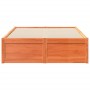 Estructura de cama madera maciza pino marrón cera 135x190 cm de , Camas y somieres - Ref: Foro24-3282386, Precio: 203,95 €, D...