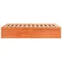 Solid pine wood bed frame in brown wax finish 135x190 cm by , Beds and slatted bases - Ref: Foro24-3282386, Price: 201,38 €, ...