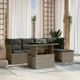 Gartenmöbel-Set, 6-teilig, mit grauen Polstern aus synthetischem Rattan. von , Gartensets - Ref: Foro24-3266550, Preis: 367,0...