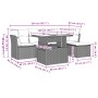 Set de muebles de jardín 6 pzas y cojines ratán sintético gris by , Garden sets - Ref: Foro24-3266550, Price: 367,30 €, Disco...