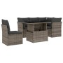 Set de muebles de jardín 6 pzas y cojines ratán sintético gris by , Garden sets - Ref: Foro24-3266590, Price: 397,36 €, Disco...