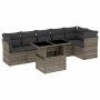 Set de sofás de jardín 7 pzas con cojines ratán sintético gris by , Garden sets - Ref: Foro24-3266600, Price: 452,69 €, Disco...