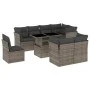 Set de muebles de jardín 9 pzas y cojines ratán sintético gris de , Conjuntos de jardín - Ref: Foro24-3266730, Precio: 591,31...