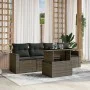 Juego de sofás jardín con cojines 5 pzas ratán sintético gris von , Gartensets - Ref: Foro24-3267100, Preis: 337,01 €, Rabatt: %