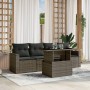 Juego de sofás jardín con cojines 5 pzas ratán sintético gris von , Gartensets - Ref: Foro24-3267100, Preis: 336,26 €, Rabatt: %