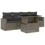 Juego de sofás jardín con cojines 5 pzas ratán sintético gris von , Gartensets - Ref: Foro24-3267100, Preis: 337,01 €, Rabatt: %