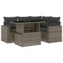 Juego de sofás jardín con cojines 5 pzas ratán sintético gris von , Gartensets - Ref: Foro24-3267250, Preis: 363,38 €, Rabatt: %