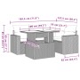 Juego de sofás jardín con cojines 5 pzas ratán sintético gris von , Gartensets - Ref: Foro24-3267250, Preis: 363,38 €, Rabatt: %