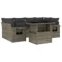 Set de sofás de jardín 7 pzas con cojines ratán sintético gris de , Conjuntos de jardín - Ref: Foro24-3267760, Precio: 480,04...
