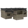 Set de sofás de jardín 7 pzas con cojines ratán sintético gris by , Garden sets - Ref: Foro24-3267760, Price: 479,40 €, Disco...