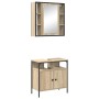 Juego de muebles de baño 2 pcs Marrón 60 x 30 x 60 cm