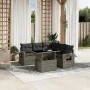 Gartenmöbel-Set, 6-teilig, mit grauen Polstern aus synthetischem Rattan. von , Gartensets - Ref: Foro24-3267900, Preis: 412,6...