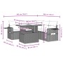 Set de muebles de jardín 6 pzas y cojines ratán sintético gris by , Garden sets - Ref: Foro24-3267900, Price: 418,33 €, Disco...
