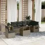 Set de sofás de jardín 7 pzas con cojines ratán sintético gris by , Garden sets - Ref: Foro24-3267940, Price: 462,37 €, Disco...