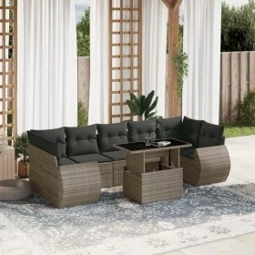 Set de sofás de jardín y cojines 8 piezas ratán sintético gris by , Garden sets - Ref: Foro24-3268410, Price: 564,77 €, Disco...