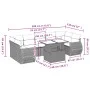 Gartensofa-Set und Kissen, 8-teilig, aus grauem Kunst-Rattan. von , Gartensets - Ref: Foro24-3268410, Preis: 564,34 €, Rabatt: %