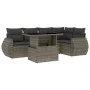 Gartenmöbel-Set, 6-teilig, mit grauen Polstern aus synthetischem Rattan. von , Gartensets - Ref: Foro24-3268520, Preis: 437,9...