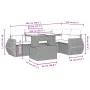 Gartenmöbel-Set, 6-teilig, mit grauen Polstern aus synthetischem Rattan. von , Gartensets - Ref: Foro24-3268520, Preis: 437,9...