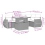 Gartenmöbel-Set, 6-teilig, mit grauen Polstern aus synthetischem Rattan. von , Gartensets - Ref: Foro24-3268520, Preis: 437,1...
