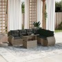 Gartensofagarnitur 7-teilig mit grauen Polstern aus synthetischem Rattan von , Gartensets - Ref: Foro24-3268560, Preis: 488,5...