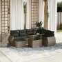 Gartensofa-Set und Kissen, 8-teilig, aus grauem Kunst-Rattan. von , Gartensets - Ref: Foro24-3268700, Preis: 532,51 €, Rabatt: %