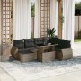 Set de sofás de jardín y cojines 8 piezas ratán sintético gris by , Garden sets - Ref: Foro24-3268700, Price: 530,74 €, Disco...