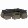Gartensofa-Set und Kissen, 8-teilig, aus grauem Kunst-Rattan. von , Gartensets - Ref: Foro24-3268700, Preis: 530,74 €, Rabatt: %