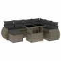 Gartensofa-Set und Kissen, 8-teilig, aus grauem Kunst-Rattan. von , Gartensets - Ref: Foro24-3268700, Preis: 532,51 €, Rabatt: %