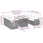 Gartensofa-Set, 10-teilig, mit grauen Polstern aus synthetischem Rattan von , Gartensets - Ref: Foro24-3268740, Preis: 706,88...