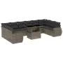 Gartensofagarnitur 11-teilig mit grauen Polstern aus synthetischem Rattan von , Gartensets - Ref: Foro24-3268780, Preis: 765,...