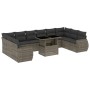 Set de sofás de jardín 11 pzas y cojines ratán sintético gris by , Garden sets - Ref: Foro24-3268780, Price: 763,24 €, Discou...