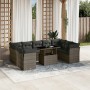 Set de sofás de jardín 10 pzas con cojines ratán sintético gris by , Garden sets - Ref: Foro24-3266820, Price: 623,20 €, Disc...