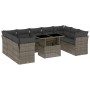 Set de sofás de jardín 10 pzas con cojines ratán sintético gris by , Garden sets - Ref: Foro24-3266820, Price: 623,20 €, Disc...