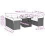 Gartensofa-Set, 10-teilig, mit grauen Polstern aus synthetischem Rattan von , Gartensets - Ref: Foro24-3266820, Preis: 623,20...