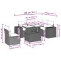 Set de muebles de jardín 6 pzas y cojines ratán sintético gris by , Garden sets - Ref: Foro24-3269170, Price: 427,51 €, Disco...