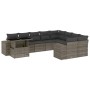 Set de sofás de jardín 10 pzas con cojines ratán sintético gris by , Garden sets - Ref: Foro24-3269400, Price: 654,19 €, Disc...