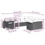Gartensofa-Set, 10-teilig, mit grauen Polstern aus synthetischem Rattan von , Gartensets - Ref: Foro24-3269400, Preis: 651,39...