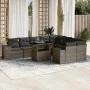 Set de sofás de jardín 10 pzas con cojines ratán sintético gris by , Garden sets - Ref: Foro24-3269390, Price: 651,39 €, Disc...