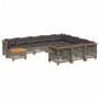 Set de sofás de jardín 11 pzas y cojines ratán sintético gris by , Garden sets - Ref: Foro24-3262059, Price: 898,00 €, Discou...