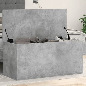 Caja de almacenaje madera ingeniería gris hormigón 100x42x46 cm de , Baúles de almacenamiento - Ref: Foro24-840663, Precio: 8...