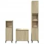 Set de muebles de baño 3 pzas madera contrachapada roble Sonoma de , Muebles de baño - Ref: Foro24-3282655, Precio: 178,98 €,...