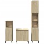 Set de muebles de baño 3 pzas madera contrachapada roble Sonoma by , Bathroom furniture - Ref: Foro24-3282655, Price: 184,05 ...