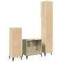 Set de muebles de baño 3 pzas madera contrachapada roble Sonoma de , Muebles de baño - Ref: Foro24-3282655, Precio: 178,98 €,...