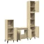 Set de muebles de baño 3 pzas madera contrachapada roble Sonoma de , Muebles de baño - Ref: Foro24-3282655, Precio: 178,98 €,...