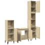 Set de muebles de baño 3 pzas madera contrachapada roble Sonoma by , Bathroom furniture - Ref: Foro24-3282655, Price: 184,05 ...