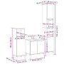Set de muebles de baño 3 pzas madera contrachapada roble Sonoma de , Muebles de baño - Ref: Foro24-3282655, Precio: 178,98 €,...